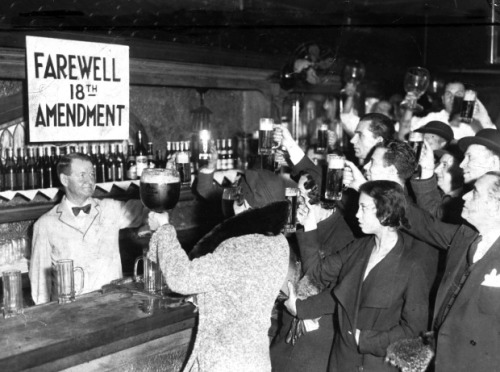 whataboutbobbed:
“  December 5, 1933 - Prohibition ends with the ratification of the Twenty-first Amendment, which repealed the Eighteenth Amendment
”