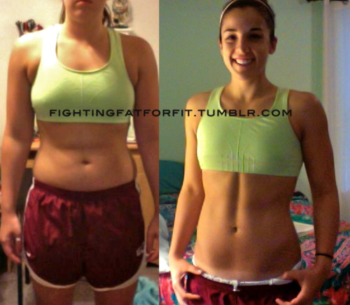 before-and-after-pictures:  fightingfatforfit.tumblr.com I’m Christine, I’m 5’4, and in the before p