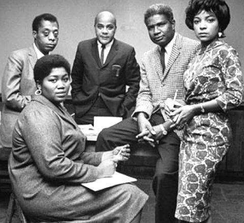 bayantwopointoh:Left to right: James Baldwin, Odetta, Ralph Ellison, Ossie Davis, Ruby Dee. Wow. 