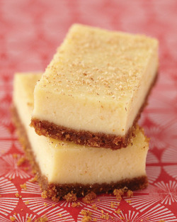 Desserts-N-Sweets:  Delectabledelight:   Eggnog Cheesecake Bars - Recipe Here!  