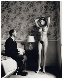 youarecordiallyinvitedtopissoff:  Helmut Newton - ‘In My Hotel Room in Montecatini’, 1988 