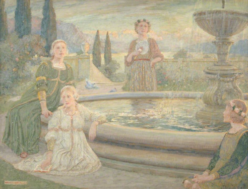 Musing Beside the Water Fountain, William Herbert Allen 