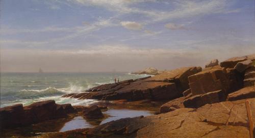 William Stanley Haseltine (American; 1835–1900)Rocks at NahantOil on canvas, 1864Terra Foundation fo