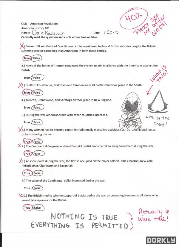 insanelygaming:  Assassin’s Creed: Not a Study Guide Now that’s what I call edu-tainment.