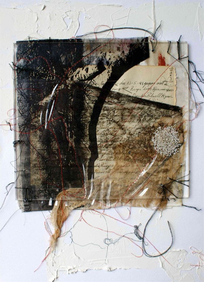 iamjapanese:
“ Marian Bosch（South African, b.1962）
Memory Thread
mixed media on canvas
”