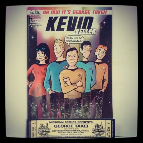 I’m meeting George Takei later :) There’s my comic and ticket for his signing @ Midtown Comics tonight #startrek #kevinkeller #comics #georgetakei #midtowncomics