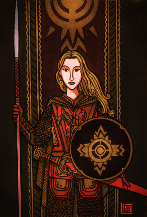 namalam: Shield Maiden Of Rohan by *timshinn73