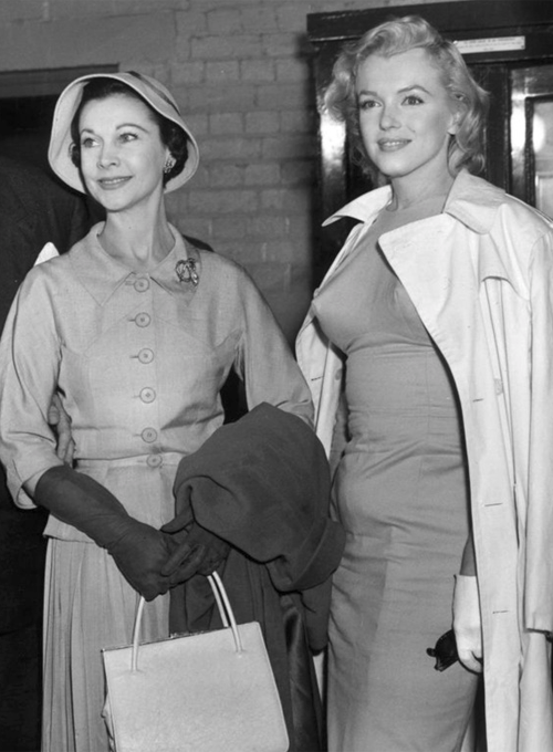 Audrey And Marilyn Marilyn Monroe And Vivien Leigh Meeting For The