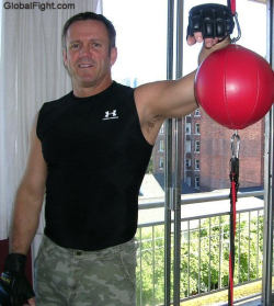wrestlerswrestlingphotos:  hot masculine macho boxer man speedball workout pics