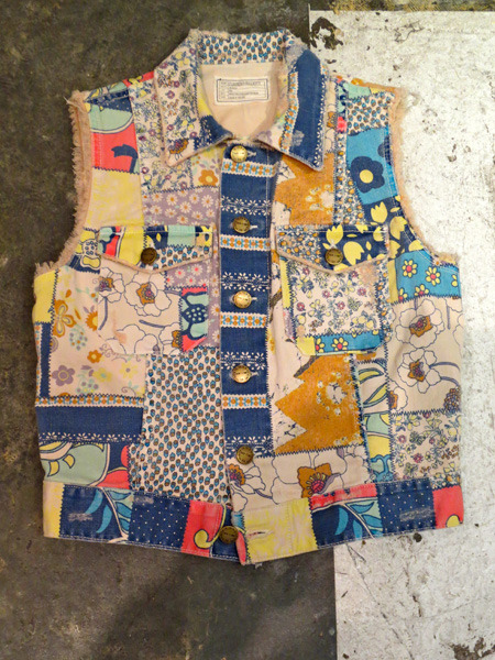 nylon closet: all patched up with Current/Elliott’s patchwork vest for spring 2013