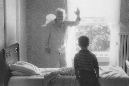 commovente:  Duane Michals, Grandpa Goes to Heaven, 1989 