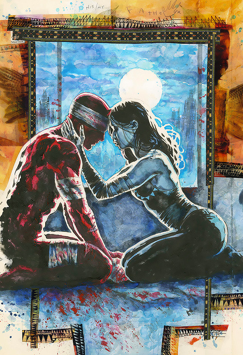 peterquill:  (art by David Mack) | Daredevil: End of Days #3 