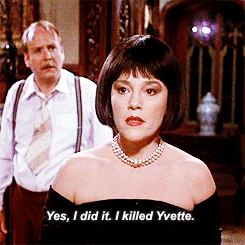 trixiedelight:  Madeline Kahn ad-libbed the short monologue about her hatred for Yvette the French maid.   Clue (1985)  