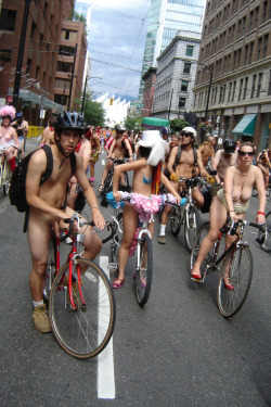 Punknine:  World Naked Bike Ride 2008 Vancouver, Bc Watch Out That Big Ass Dick,