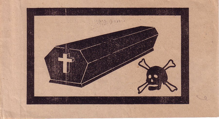 talesofwar:  Warning leaflet printed by a French Resistance unit. It was left in