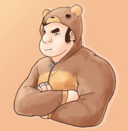 shrantheman:  ralph is a grumpy bear (-(ｪ) -) 