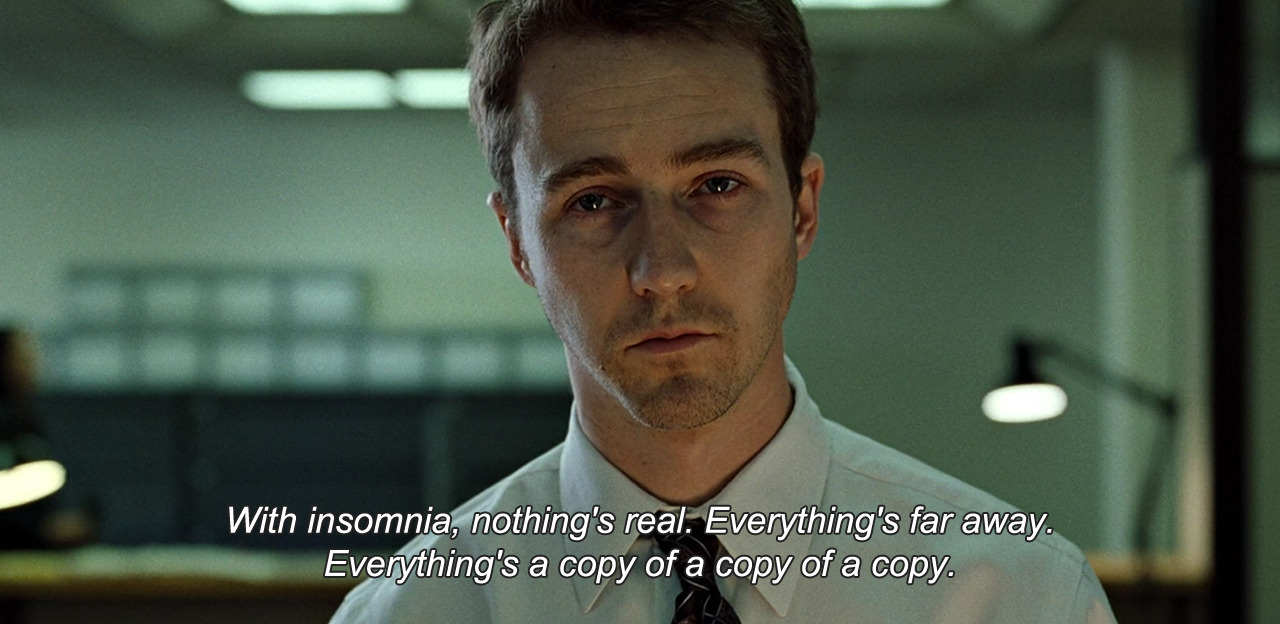 Anamorphosis and Isolate — ― Fight Club (1999) “With insomnia, nothing's...