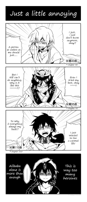 dokkyun:  title: 【マギ】ちょっとうざい【110夜ネタバレ】 / [magi] just a lil’ annoying [spoilers ch 110] artist: 陰諧 