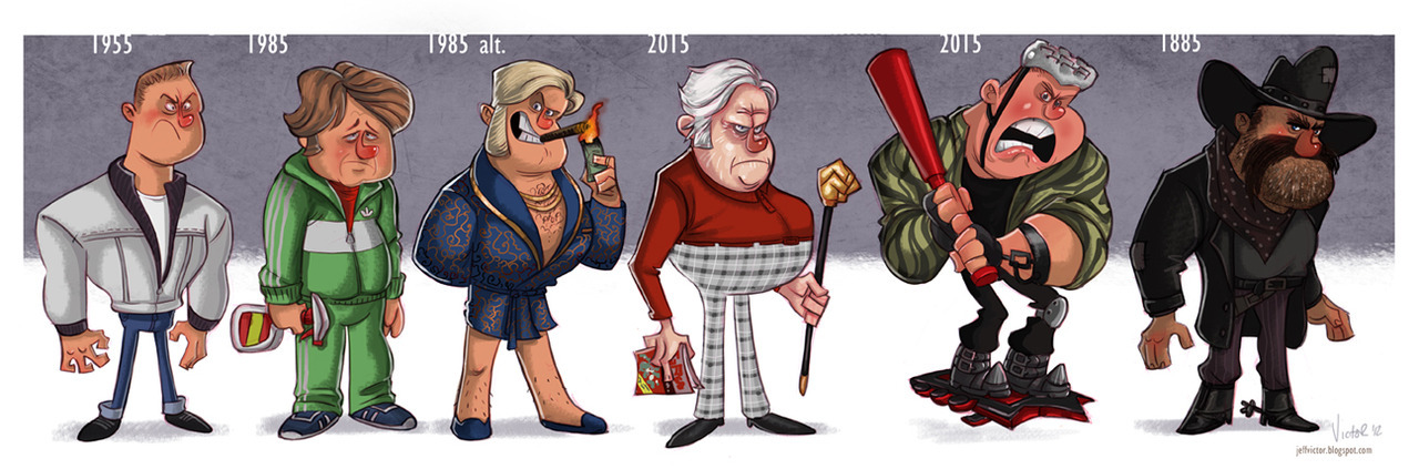 geek-art:  Jeff Victor - The Evolution of the Famous Actors Meet the awesome work