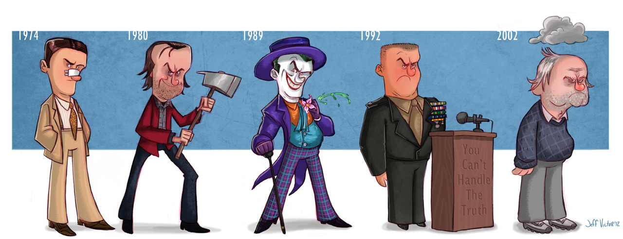geek-art:  Jeff Victor - The Evolution of the Famous Actors Meet the awesome work