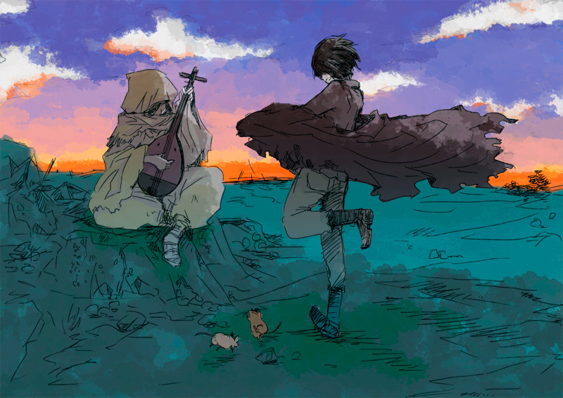 elanra:  Young-Nezumi meeting that man in the whites that first tells him he is a