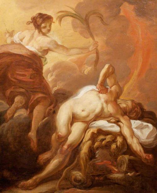 walnutandpoppy: Death of Hercules, Jean-Baptiste Deshays, c.1762.