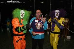 labradoritedreams:  I LOVE THIS PICTURE!!! Heckles and Twitch met Sid Haig (“Captain Spaulding”/House of 1000 Corpses &amp; The Devil’s Rejects) at the 2005 Chicago Transworld Expo and went all fanboy!!