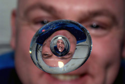 bluesey:  Astronaut Andre Kuipers watches