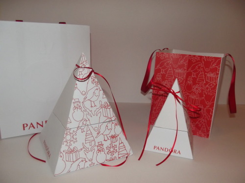 Proposal for alternative Pandora packaging at Christmas time. Design concepts for both the small cha