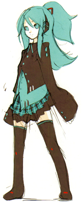 regigiga:  i like mikus old concept design a lot like a lot more than her actual design its so stylish  