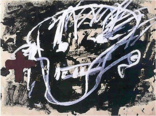 Antoni Tàpies (1923-2012), Roig i negre III (1985)