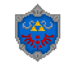 Pixelblock:  A Hylian Shield, The Nigh-Unbreakable Legendary Shield Used By The Knights