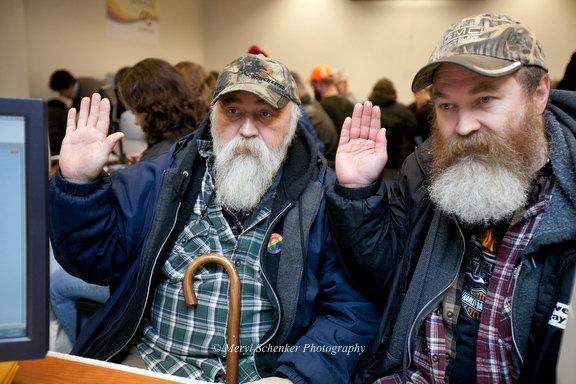 buzzfeed:   Another couple that got married yesterday in Washington State.  