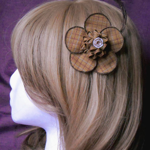Brown Kimono Kanzashi Haircomb