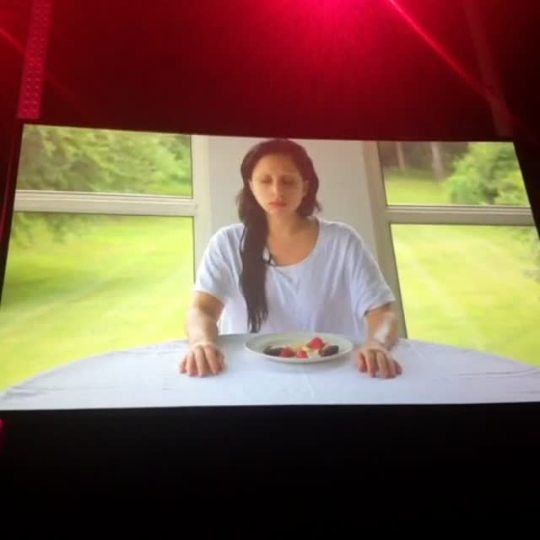 gagaroyale:  A video featuring ‘Dope’ being displayed at the ARTRAVE. 