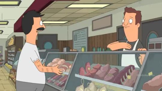oathovoblivion:  edens-blog:  korra:  youngblackandvegan:  radiophile: Bob and the deli guy.  “im mostly straight”  this episode was so game changing  the dialog in this show is so natural and realistic and i love everything about it  NEVER FORGET!