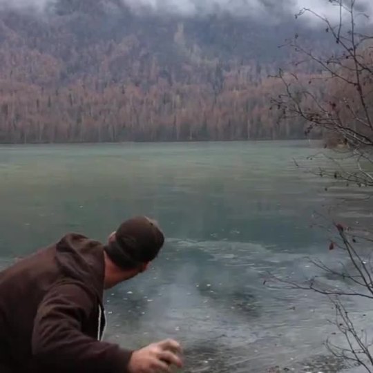 digg:Skipping a rock over a frozen pond makes the coolest noise. stick around for the surprise ending 