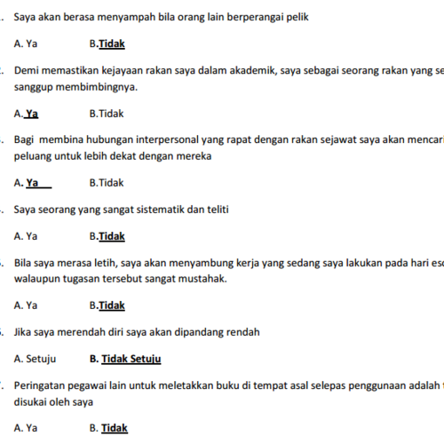 Contoh Soalan Spa