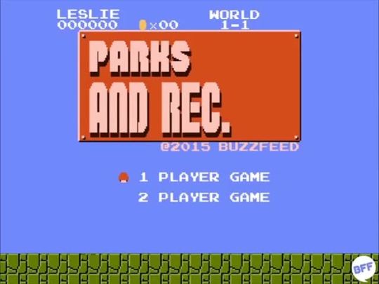 well-dressed-engineer:  yrbff:  if parks and rec was an 8-bit video game (WE LOVE