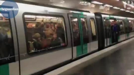 kickstartthefight:  madameatomicbomb:  k-lionheart:  avina:ismiamora:pleasestopkillingme2019:tonypulis:piqueque:Chelsea fans preventing a black man from boarding a Paris metro train and then chanting: ‘We’re racist, we’re racist and that’s the