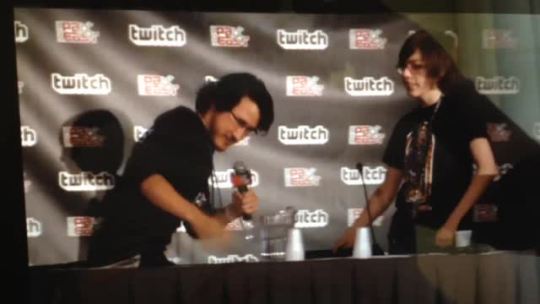 mad-iplier:  markiplier&rsquo;s arm wrestle match with a fan. sorry about the