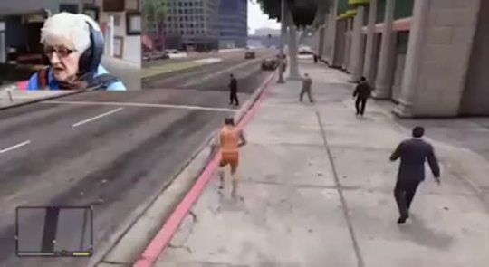 daddyoedipus:  kenkit:  planesexualpilot:  tsuvorite:  smokedankmemes:  An elderly woman plays GTA V  OH MY FUCKING GOD  (( IT’S EVEN BETTER BECAUSE SHE’S BRITISH ))  OH. MY. GOD.   This bitch got me fucked up lol playfulpg sexxhairdontcare