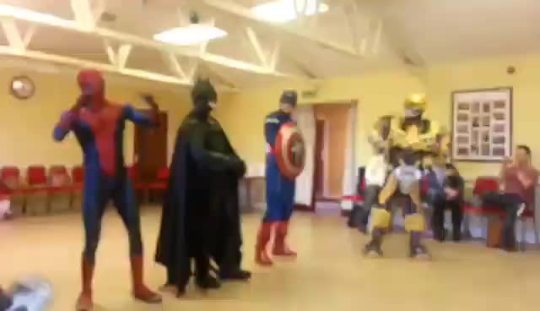 whatthefoucault:  arkhaeology:  the-uninformed-informant:  aycarmilla:  these guys  bless these beautiful people  This is the first time I’ve heard Uptown Funk. Thank you, ridiculously aerobatic man in a Spider-man costume, for making this moment possible