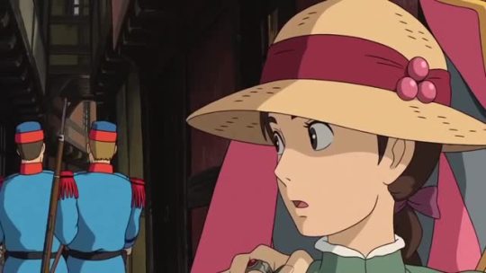 jackthevulture:  glubbingjellyfish:  legend-of-sora:  Howl’s Moving Castle (2004)- Flying SceneAnimation done by Studio GhibliSophie: Emily MortimerHowl: Christian Bale  Omg unmute this and watch the entire thing  THAT WAS FUCKING WORTH IT