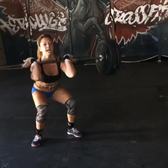 onlyfitgirls:  Rita Benavidez: My last clean and jerk right into my last set of burpees.