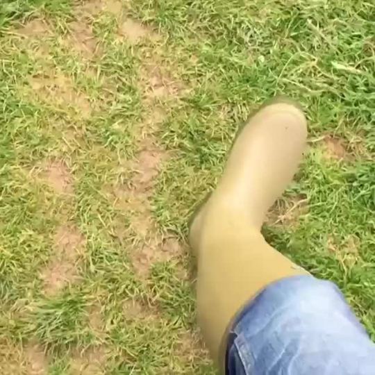 wellysam: Welly walk “Just put on the boots, walk across the field and back, and