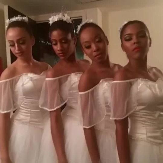 cutthroatbitchhh:  hutchj:  lux-obscura:  moonblossom:  eelbitch:  cosmic-noir:  rudegyalchina:  beamingbrownballerinas:  This is what happen backstage before the last performance of the season. “Turn Down for What?!?!” #lategram #yesterday #performance