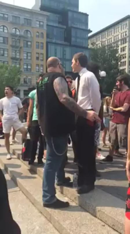 sidezy: justabebopbaby:  xekstrin:  crackrockdebby:  be-blackstar:  tikkunolamorgtfo:  WATCH THIS: MAN SHUTS DOWN ANTISEMITIC WHITE POWER PREACHER One of my friends in the Boston area took this video and gave me permission to post it. She writes: “