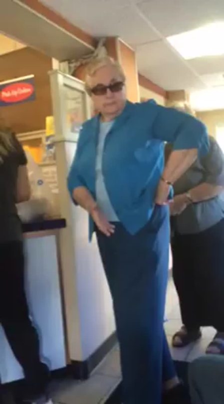 typehoenegative:  flacarica:  ssoftkisses:  betterthankanyebitch:    So today at IHOP a white lady stepped in and insulted my mother for speaking Spanish. She told my mom to learn English Or get out of America.my mom does speak English with an accent