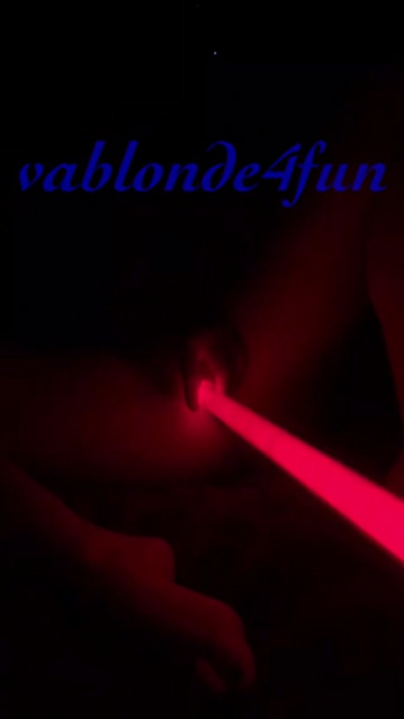 vablonde4fun:  Happy Friday! I thought a would post a video of some with my saber…don’t worry…I have plenty more of my last fun time with my hung bull! Just trying to break it up a bit…and give something for the nerds in us to enjoy!   #vablonde4fun